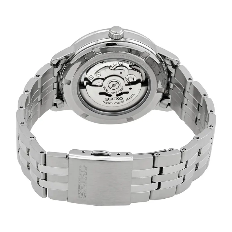 Seiko 5 Sports Silver Dial Automatic Men’s Watch- SRPH85K1